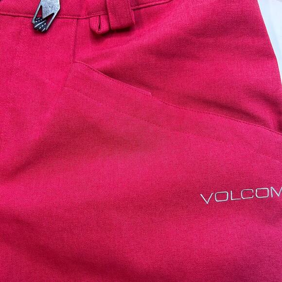 Volcom women's dark hot pink ski snowboard Transfer modern straight pants size L - Picture 3 of 12